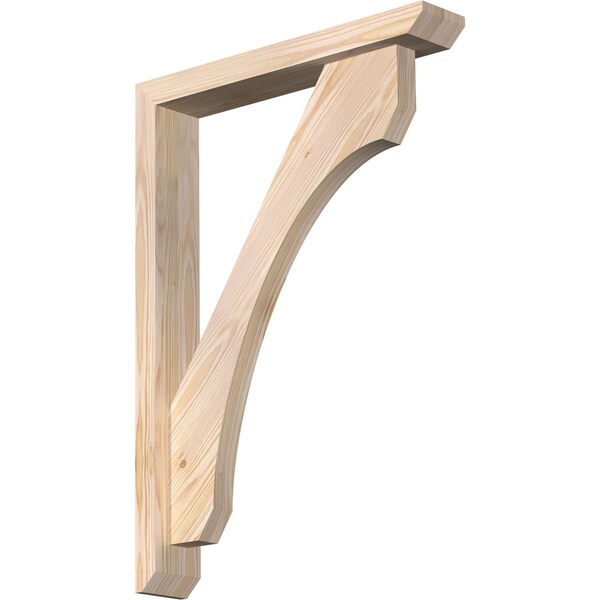 Ekena Millwork Legacy Slat Smooth Bracket w/ Offset Brace, Douglas Fir, 3 1/2"W x 20"D x 28"H BKT0402X20X28LEC06SDF - main